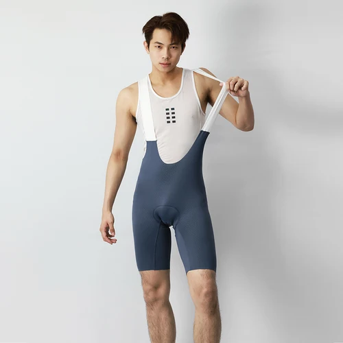 Imagen 2 del producto WOSAWE, pantalones cortos con pechera para ciclismo para hombre, mallas transpirables para bicicleta de montaña y carretera, pantalones cortos de carrera de verano, interfaz elástica