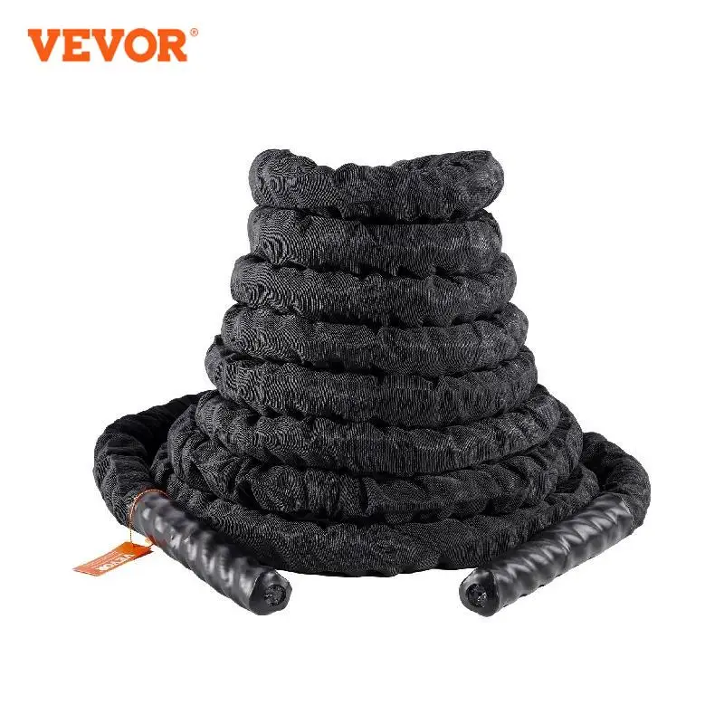 VEVOR Battle Rope Polyester Exercise Rope Battle Exercise Equipment with Protective Sleeve and Anchor Heavy Weighted Pull Rope