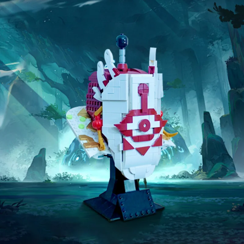 

482PCS MOC Classic Game Master Kohga Helmet Building Blocks Model Desktop Decoration Collect Toy Gift for Kid Adult