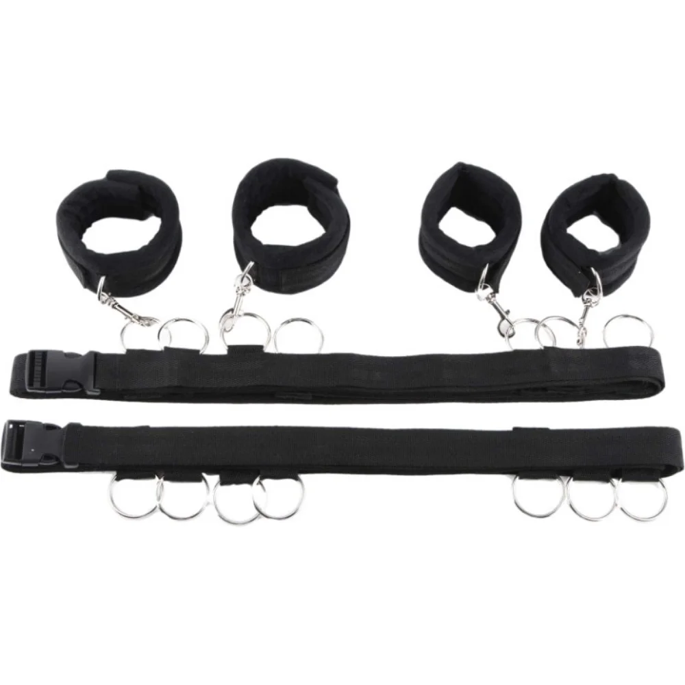 Bdsm Set giocattolo manette del sesso per coppia Kit per adulti Bdsm manette sessuali benda Strapon letto Bondage Erotics schiavo sadomasochismo