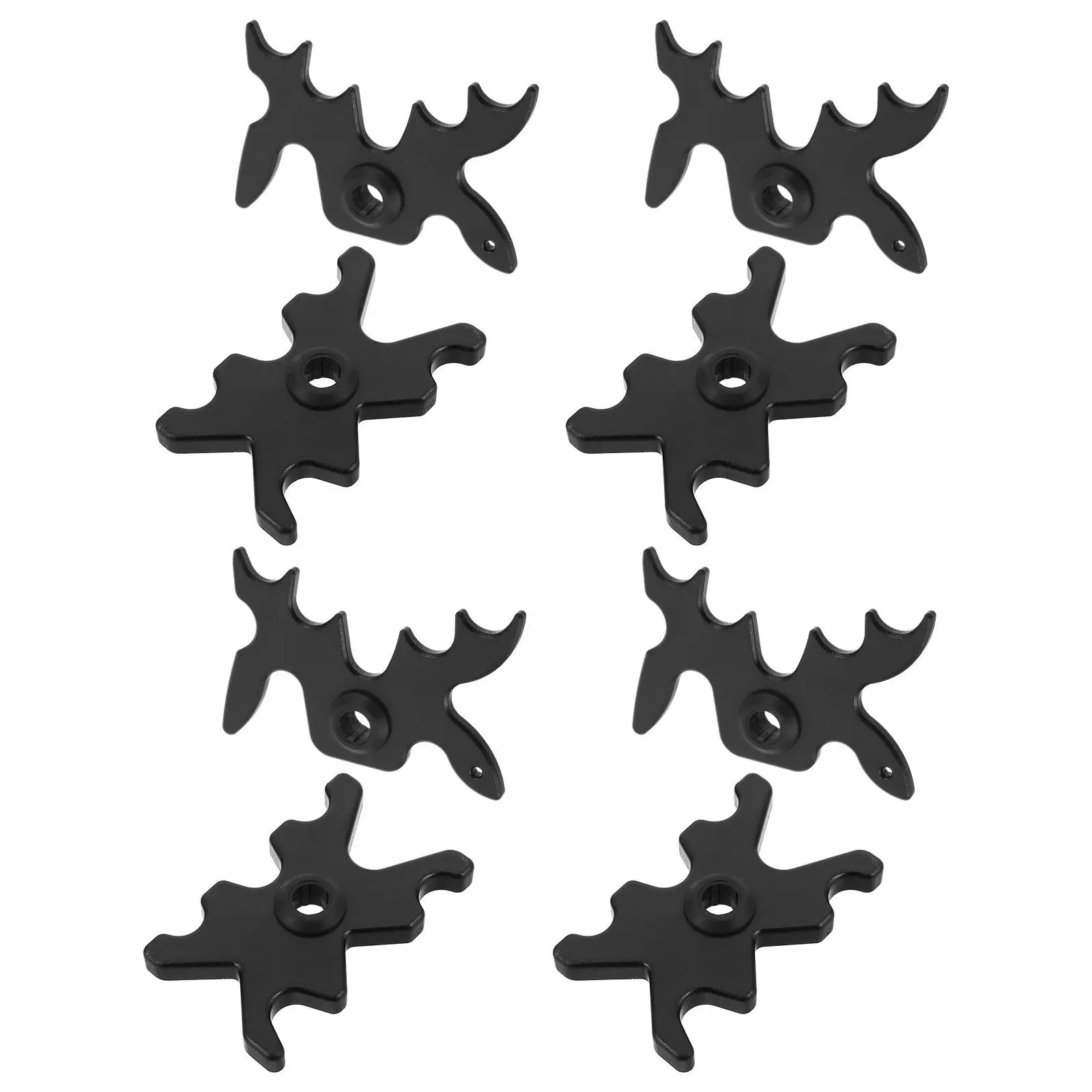 

8Pcs Plastic Bridge Heads Billiard Accessories Slip-on Pool Cue Rest Portable for Pool Table Game Room Snooker Cue Accessory