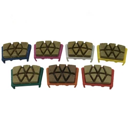 EZ33 Concrete Floor Resin Abrasive Tools EZ Change Resin Bond Segmented Polishing Pads HTC Diamond Resin Grinding Shoes 12PCS