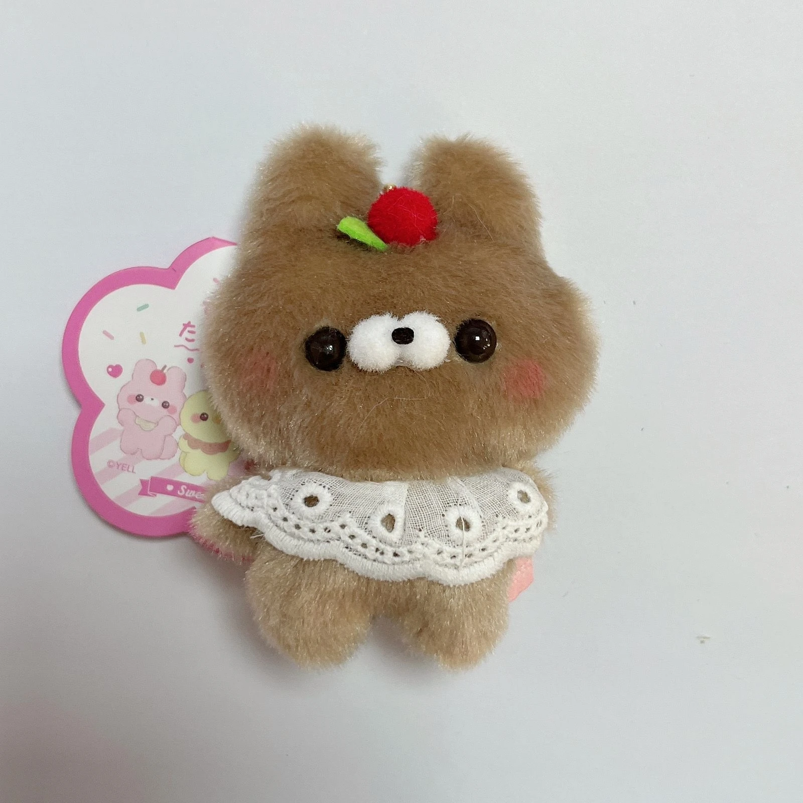 Лидер продаж Yell 7 см PP Хлопок Плюшевый стоячий Медведь Кролик Лоп Кролик Цыпленок Котенок Собака Вишня Милый Круглый Хвост Подвеска Девушка Рождественский Подарок