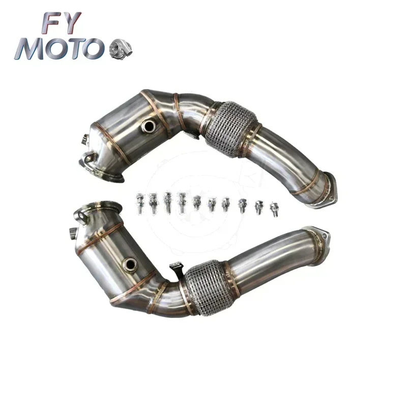 Exhaust Downpipe For 2011-2017 BMW N63 F07 F10 F11 F12 F13 F14 F01 F02 F03 X5(E70) X6 (E71)
