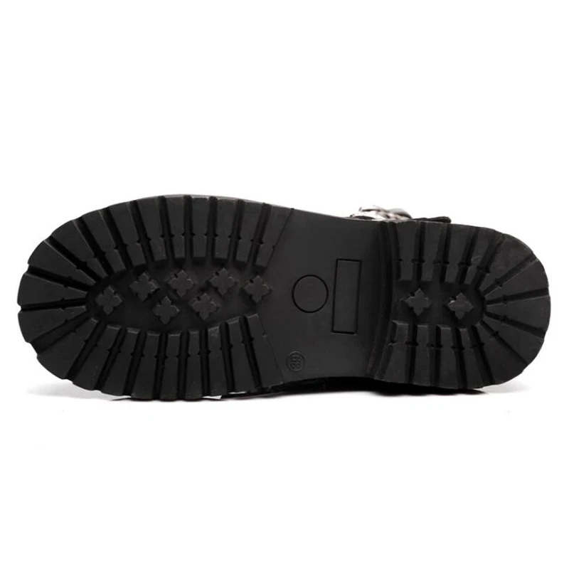 Botas de moto de invierno hombre altas de cuero PU negras - imagen 3