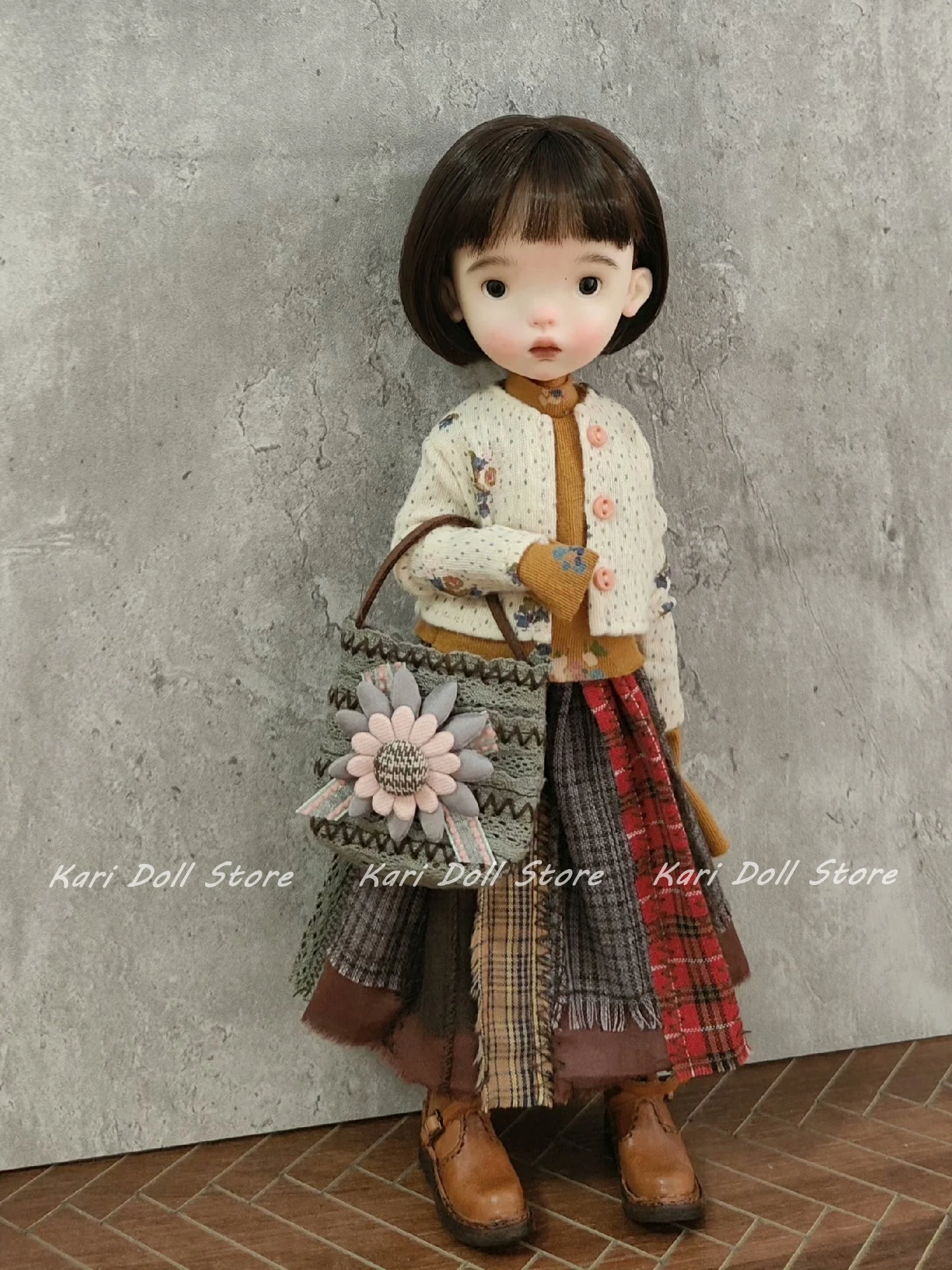 

Kari Doll Одежда и юбки платье Лоскутная юбка-сумка с шарфом для куклы Landazz Landoudou