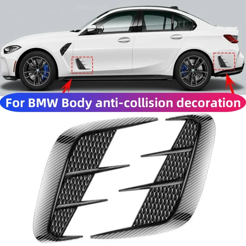 

2Pcs Car side fender shark gill simulation vent grille trim for BMW 3 Series M3 E36 E46 E90 E91 E92 E93 F30 F31 F34 G20 G21 G28