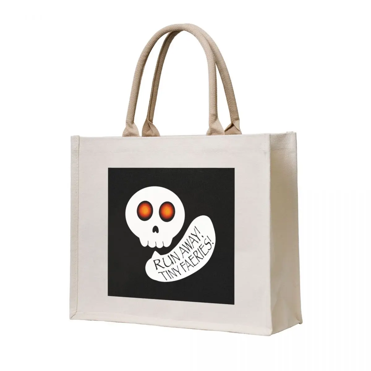 

Bob The Skull - Run Away! Tiny Faeries! Tote Bag shoping bag cute pouch bag Canvas shoulder great