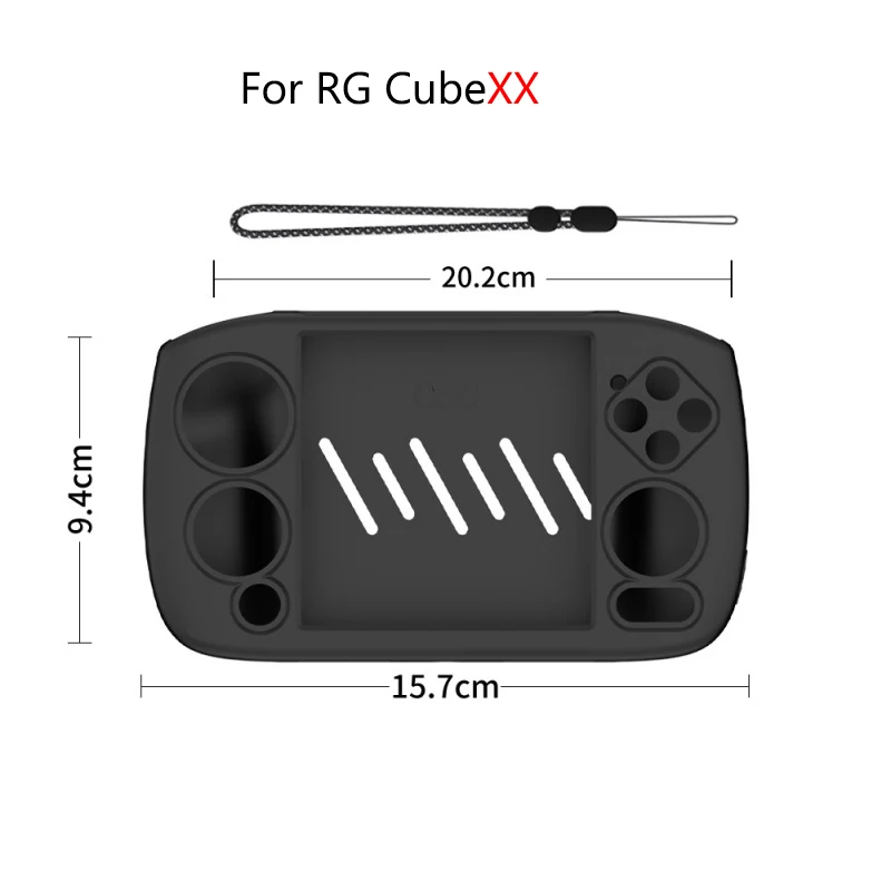 حافظة من السيليكون لـ Anbernic RG CubeXX RG Cube المضادة للخدش غطاء جلدي ناعم غطاء حماية لملحقات ألعاب RG CubeXX
