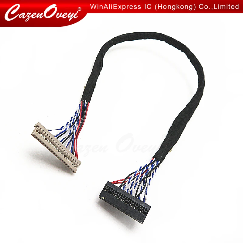 1pcs/lot 400MM DF14-20P-D8 1ch 8bit 20pin LVDS CABLE wire to dupont for LCD board In Stock