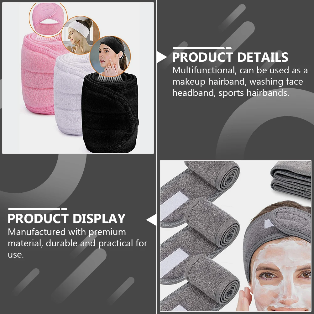 

4pcs Hair Bands For Women Multifunctional Makeup Washing Face Sports Headbands Durable Portable Foldable Gift Bridesmaids Teens