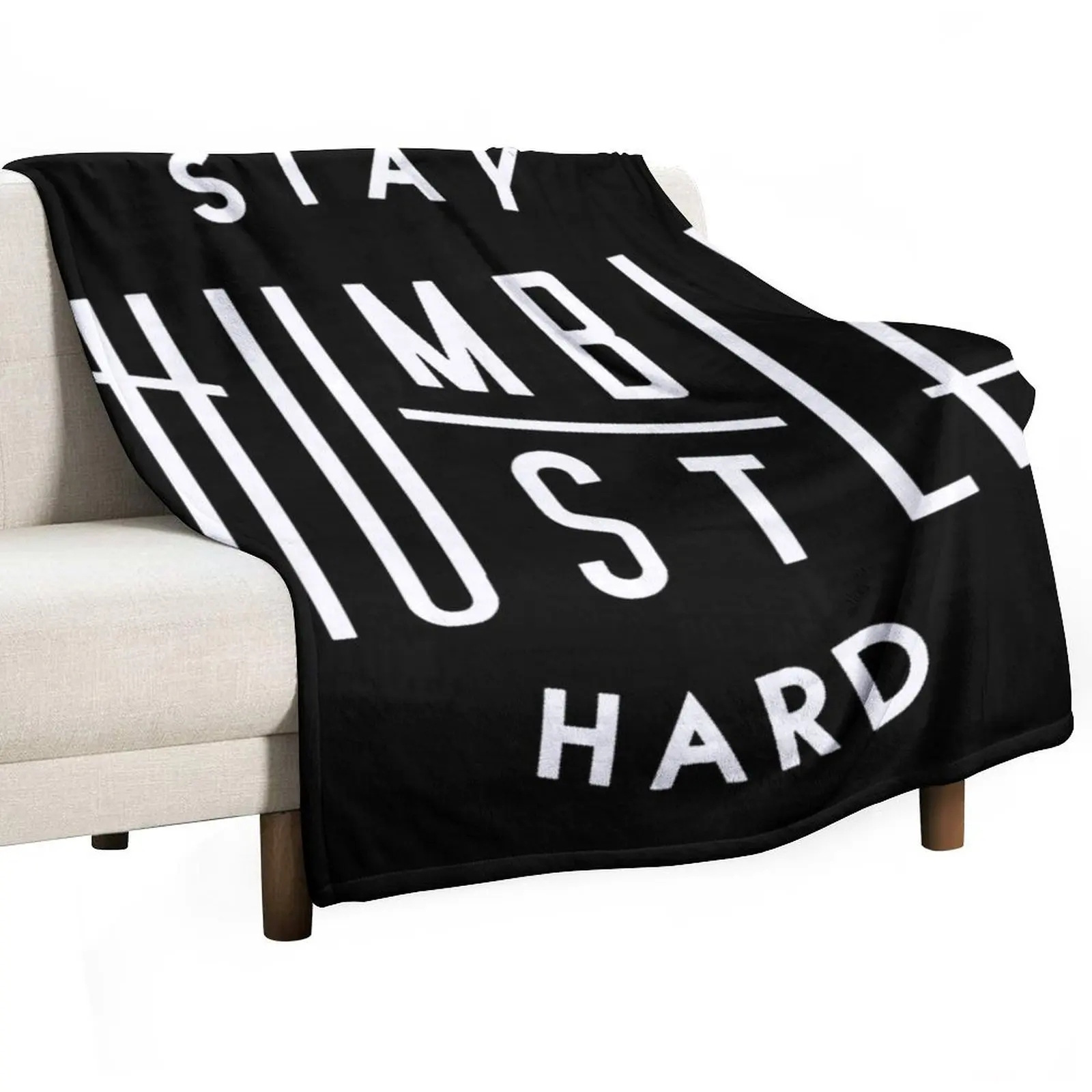 HUSTLE HARD STAY HUMBLE Throw Blanket Bed linens Soft Big Comforter Blankets