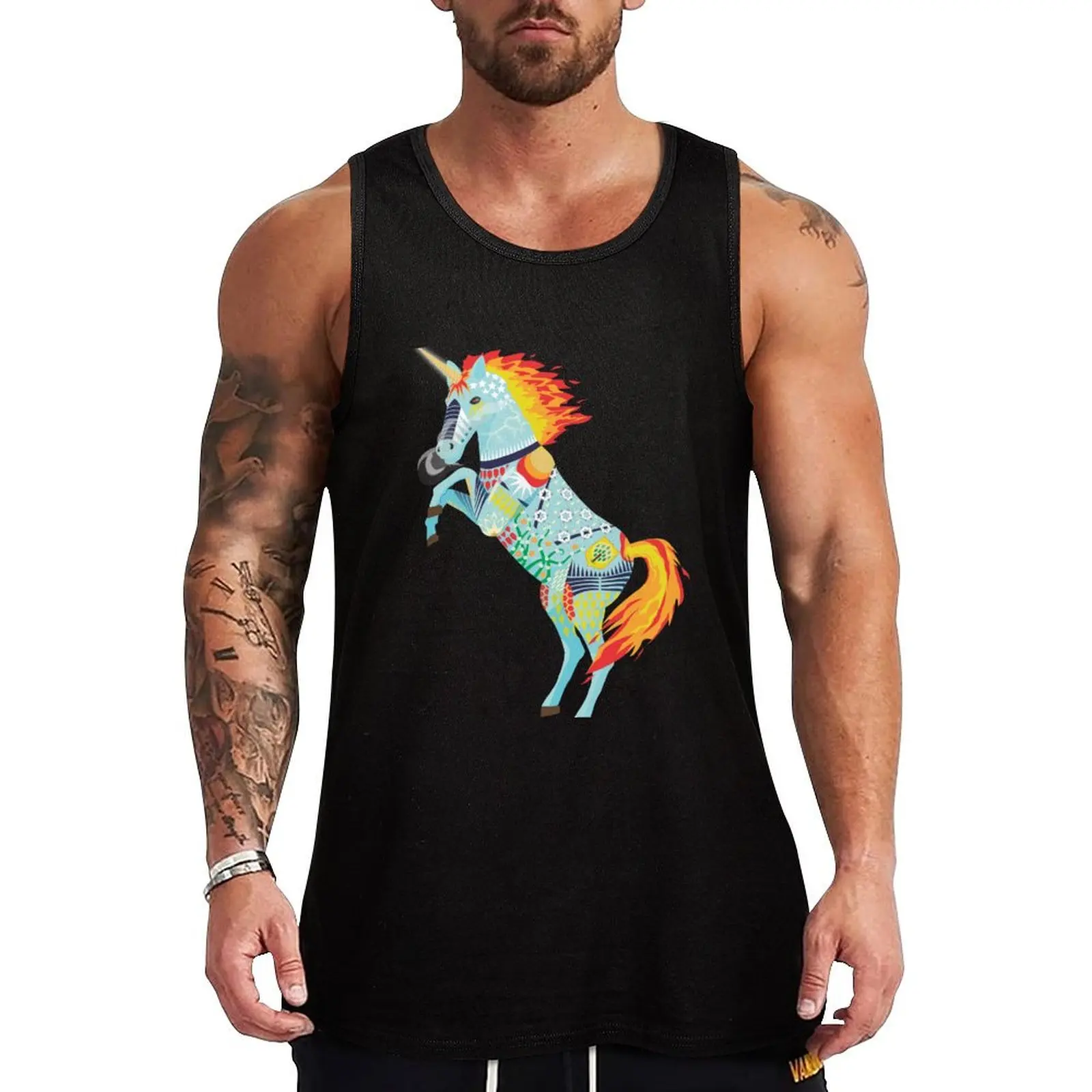 Unicorn Alebrije Tank Top Urban Tank Top Streetwear Casual Sleeveless Shirt
