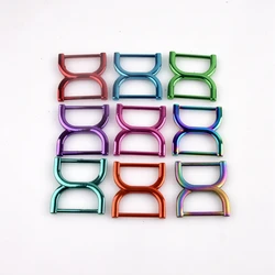 10pcs 25mm Double D Ring Handbag Buckles Belt Clasp Connectors Handbag Strap Adjuster Snap Hooks DIY Accessories