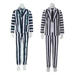 Movie Beetle Cosplay Costume Black Green Stripe Coat Shirt Pants Kids Adult Full Set Halloween Carnival Party Clothes Roleplay