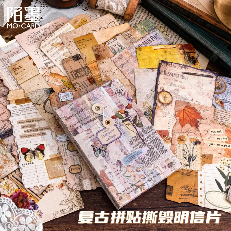 

30pcs/1lot postcard Fragment collage Decorative Adhesive Scrapbooking DIY Paper Japanese