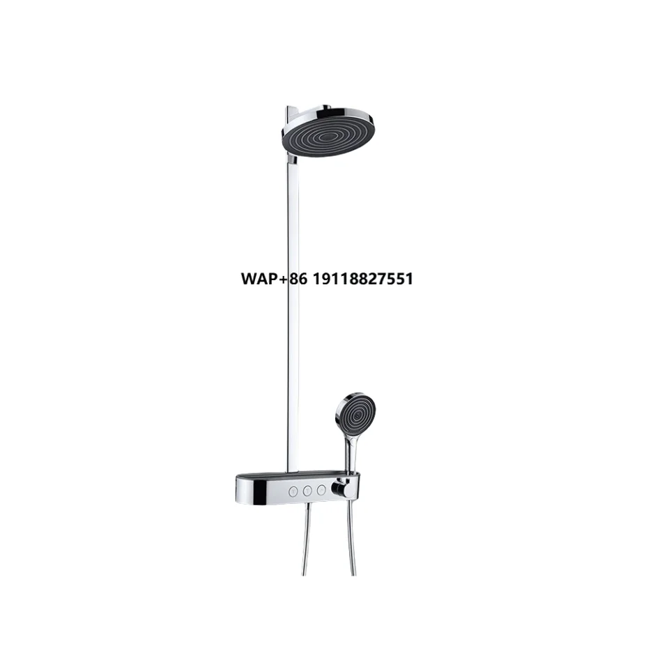 

High Quality Brass Rain Shower Set Contemporary Style with Slide Bar & Hot/Cold Faucet Exposed Feature-Bath & Shower Faucets