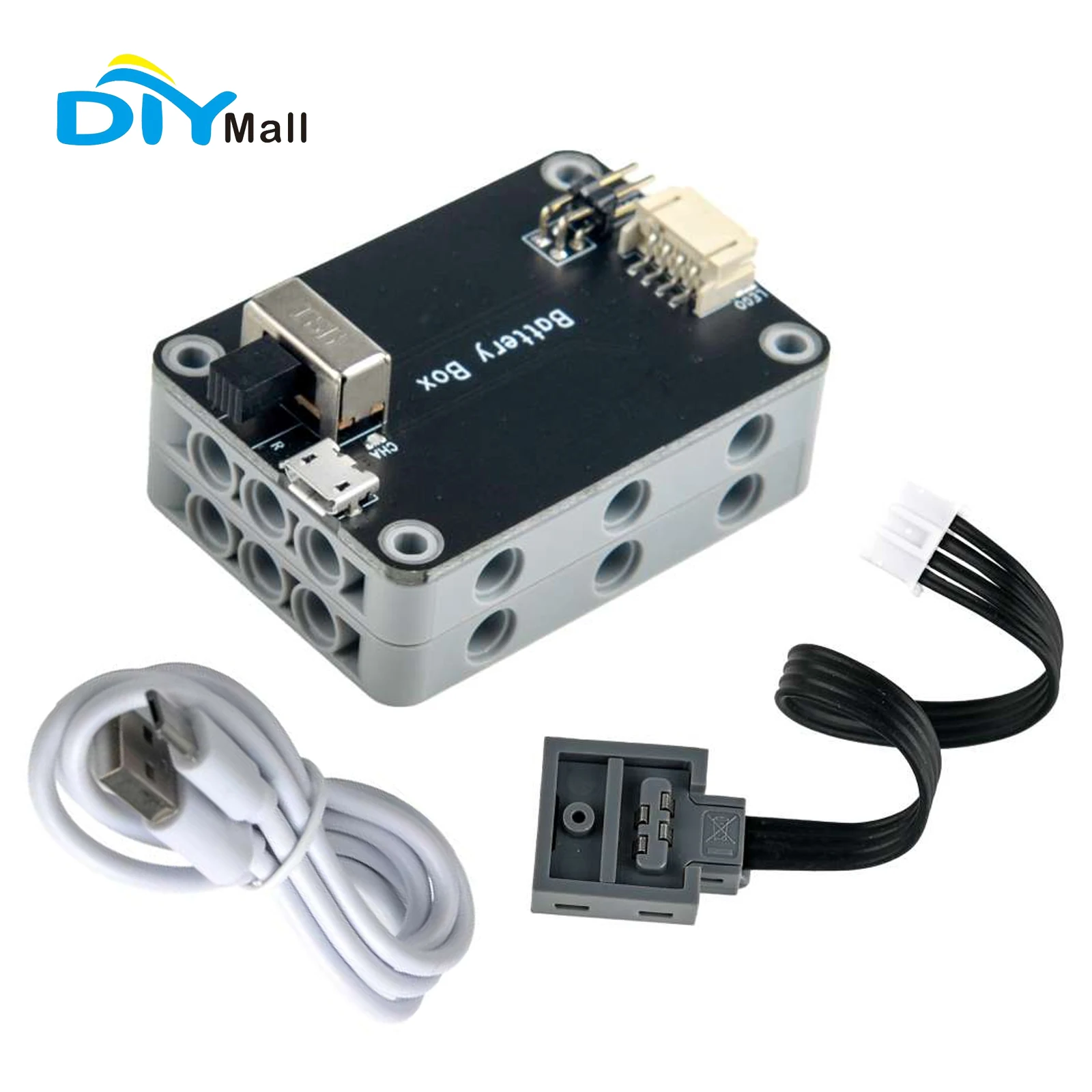 

MOC Rechargeable 9V Battery Box Power Output Support M/L/XL Motor Forward/Reverse Control Compatible with Legoeds Building Block