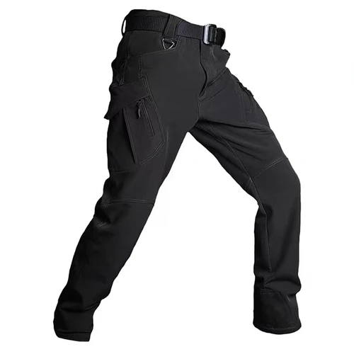 Pantalones tácticos de piel de tiburón para hombre, pantalones para acampar, senderismo, escalada, senderismo, pesca, caza, chaquetas de lana para exteriores de otoño