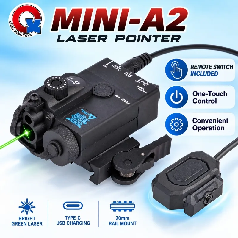 20mm Rail‑Mount MINI‑A2 Hobby Laser Unit USB‑C Rechargeable Complete with Installation Accessories