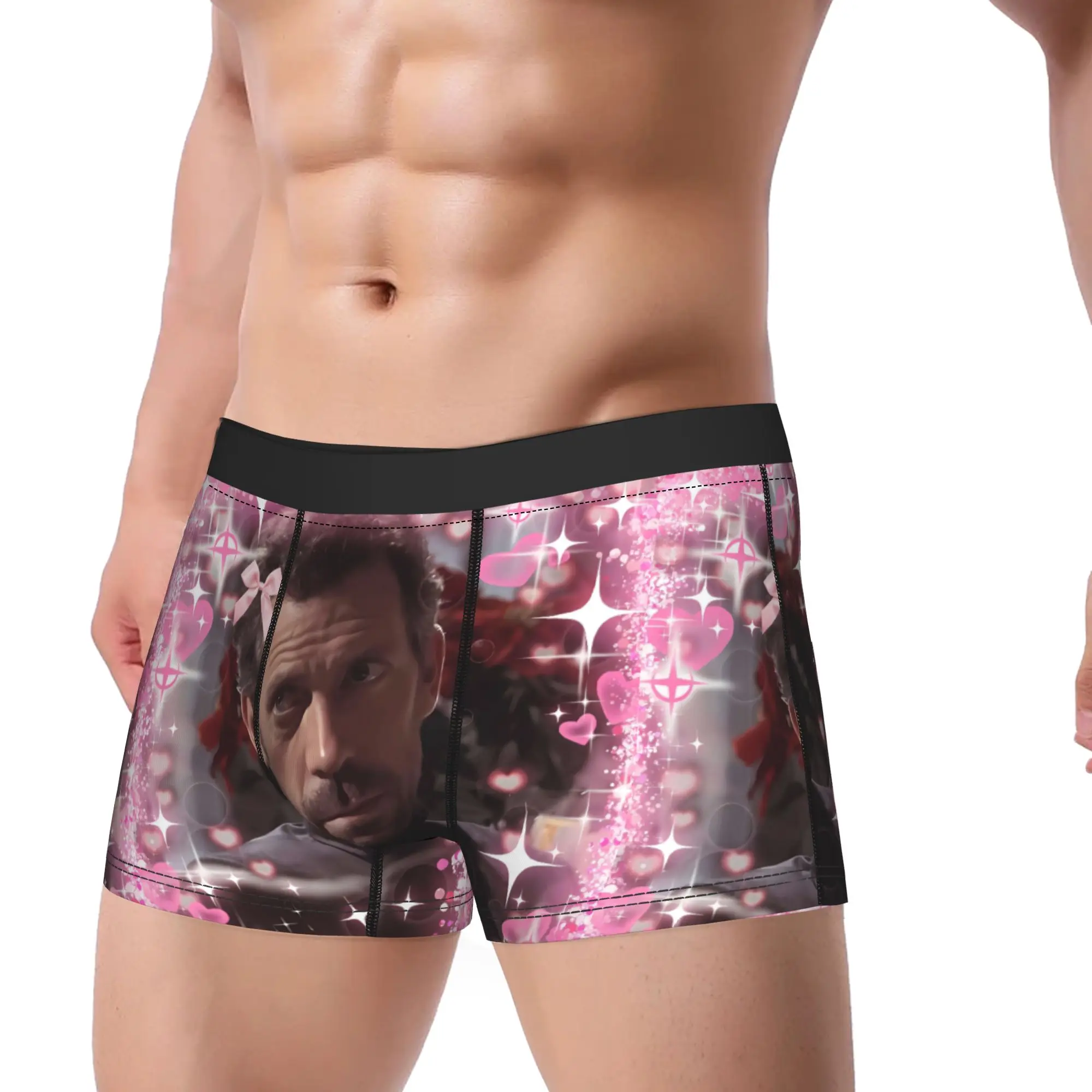 Dr House MD Underwear Love Men's Shorts Briefs Comfortable Trunk High Quality Pattern Plus Size Underpants
