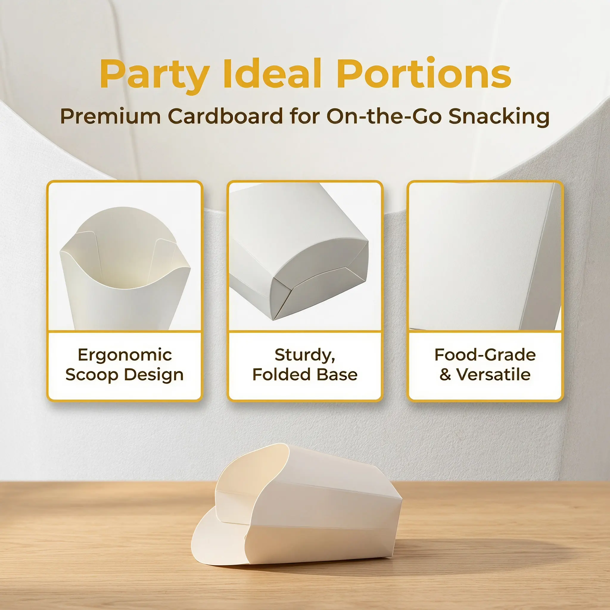 50Pcs Oil Resistant Paper French Fries Boxes Creative Disposable Snack Holders Birthday Wedding Party Snack Containers