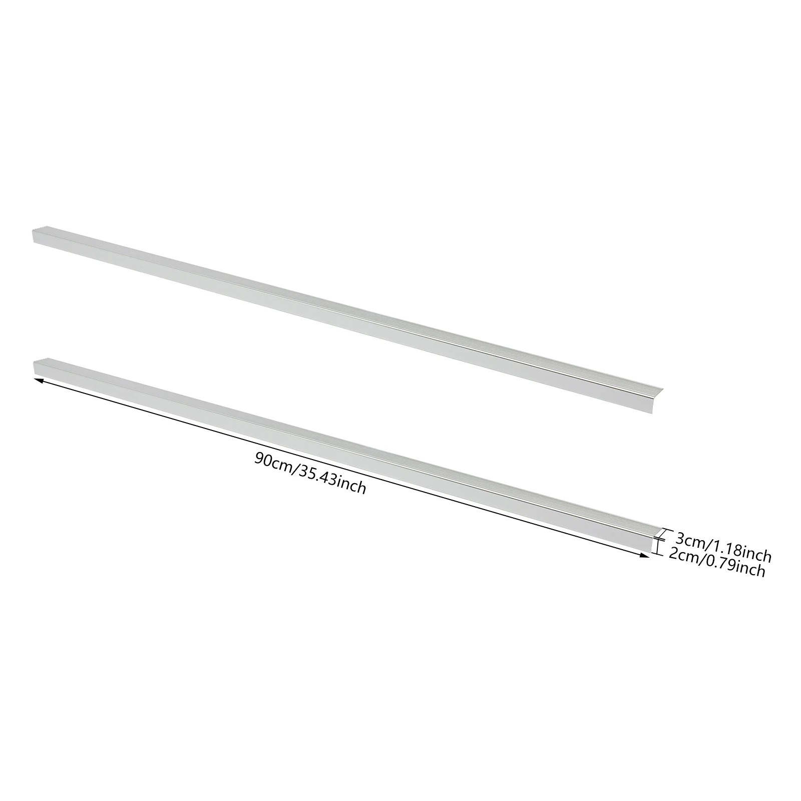 10PCS L-shape Stair Edge Protector, Aluminium Alloy Stair Corner Trim Strips, Step Edge Trim