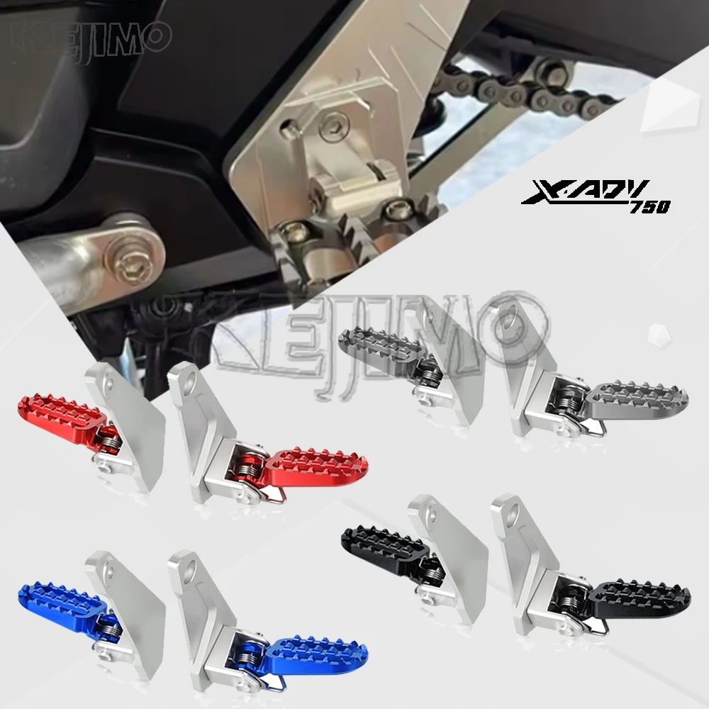 

Motorcycle Accessories Folding Rear Foot Pegs Footrest Passenger For HONDA X-ADV 750 X ADV 750 XADV750 XADV 750 2021-2024 2025