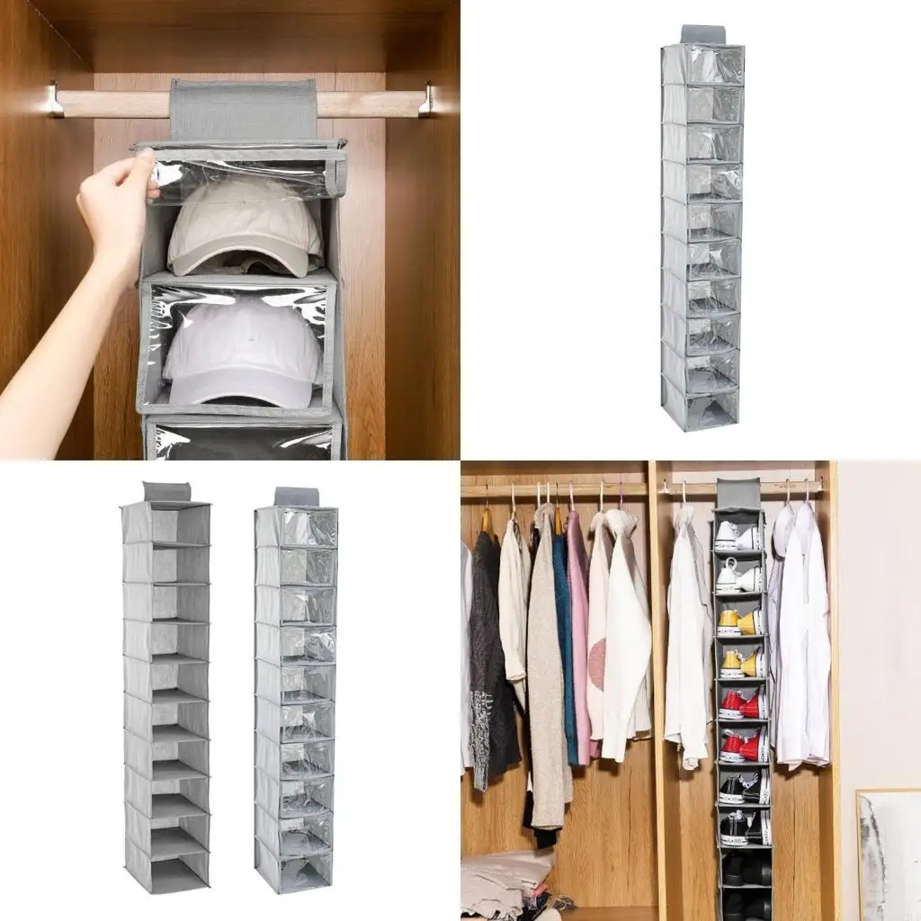 

Hanging Closet Organizers and Storage, 6-Shelf Closet Hanging Storage Shelves N2UD