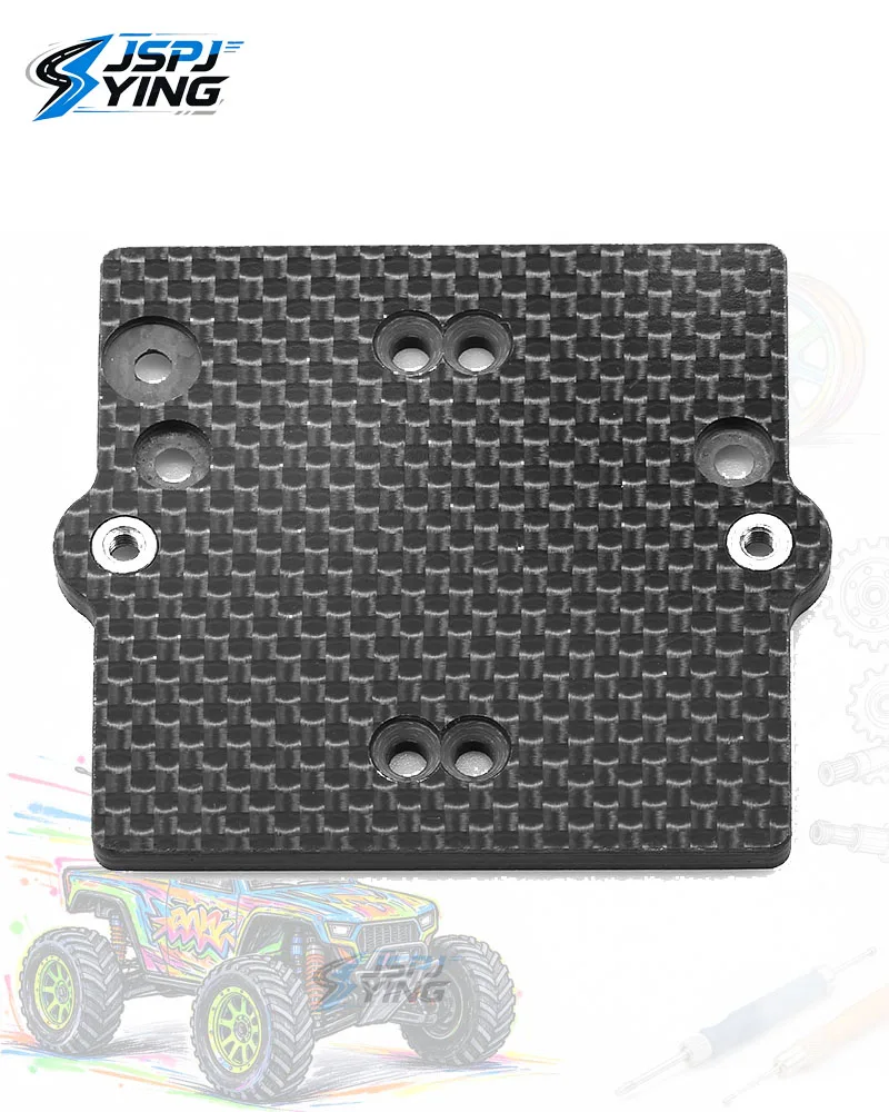 RC Carbon Fiber 4mm ESC Tray Plate Receiver Holder Fit Arrma 4S Kraton Outcast 1/8 Mojave, For Spektrum 150A Max ESC Replacement