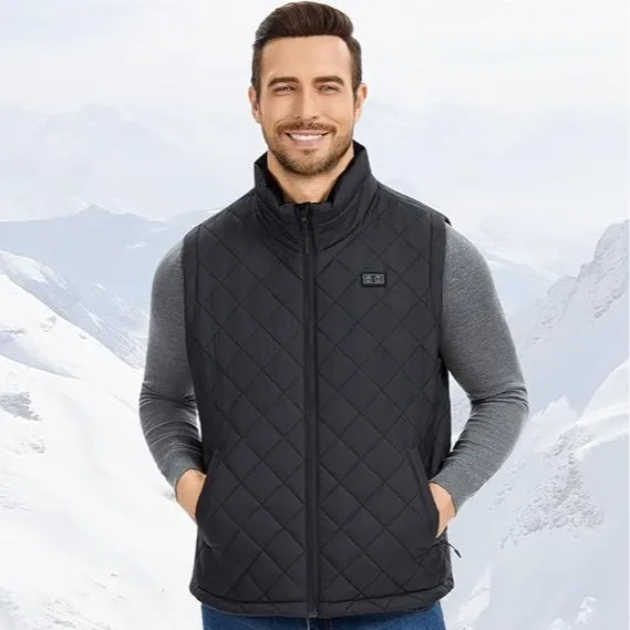 Men Heated Vest winter USB Electric Heating Vest Jacket Clothing Skiing Winter Warm Heated Pad Winter USB interface warm vest