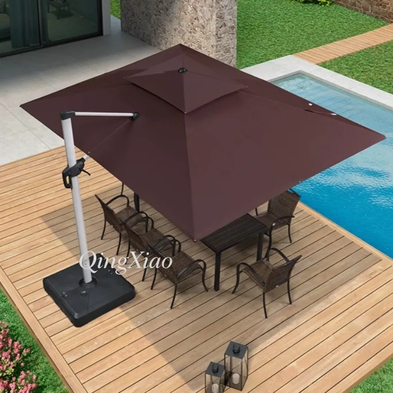 Purple leaf cloud top outdoor parasol Garden umbrella Roman umbrella Outdoor large sun umbrella Terrace Garden open-air awning