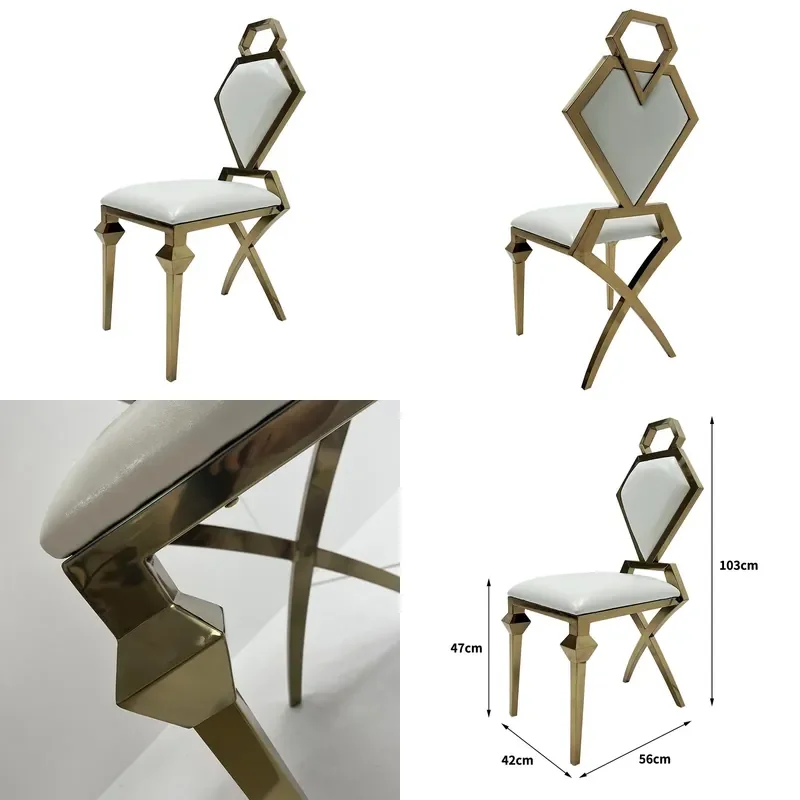 Custom Diamond Backrest Banquet Wedding Chair for High-End Hotel Restaurant Home Dining Use