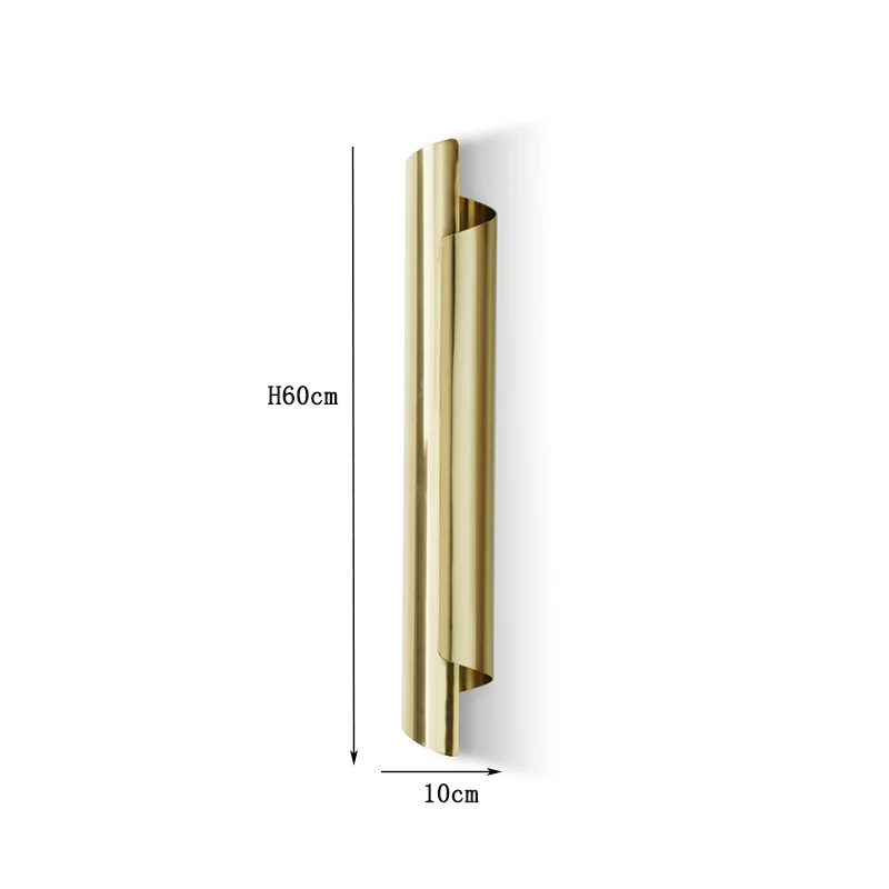 

Postmodern light luxury gold scroll shaped wall lamp, living room bedroom TV background wall lamp