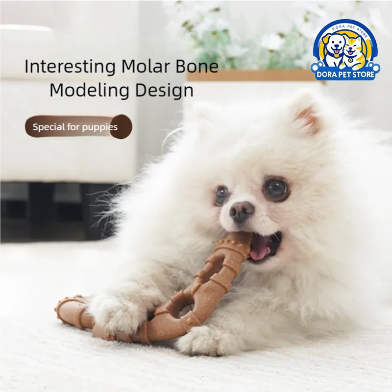 

Dog Teeth Grinding Toy Wood Plastic Bone Wear resistant, Bite resistant, Clean Teeth Solitary Dog Soothing Tool Pet Toy