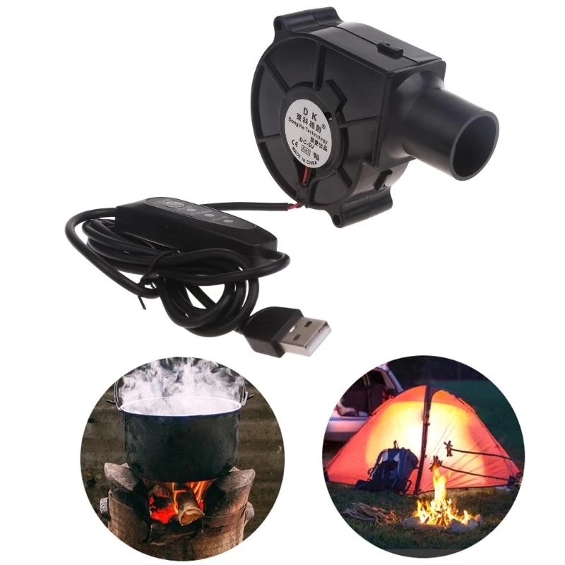 

USB-вентилятор с высоким расходом воздуха, маслоподшипниковый двигатель, вентилятор, воздуходувка для кемпинга, мощность 5V2A