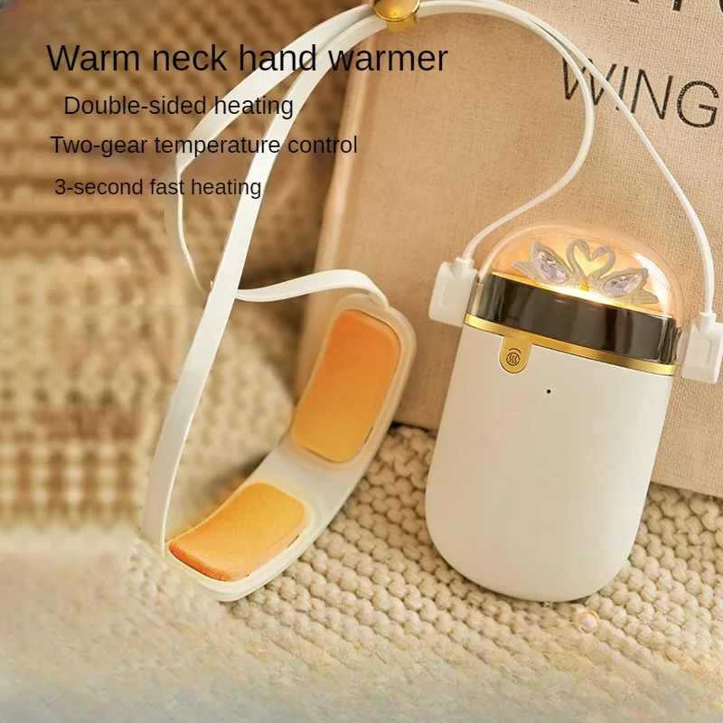 Send girlfriend warmth  Mini hand warmer winter portable USB rechargeable pocket hand warmer mobile power quick heating 5000mah