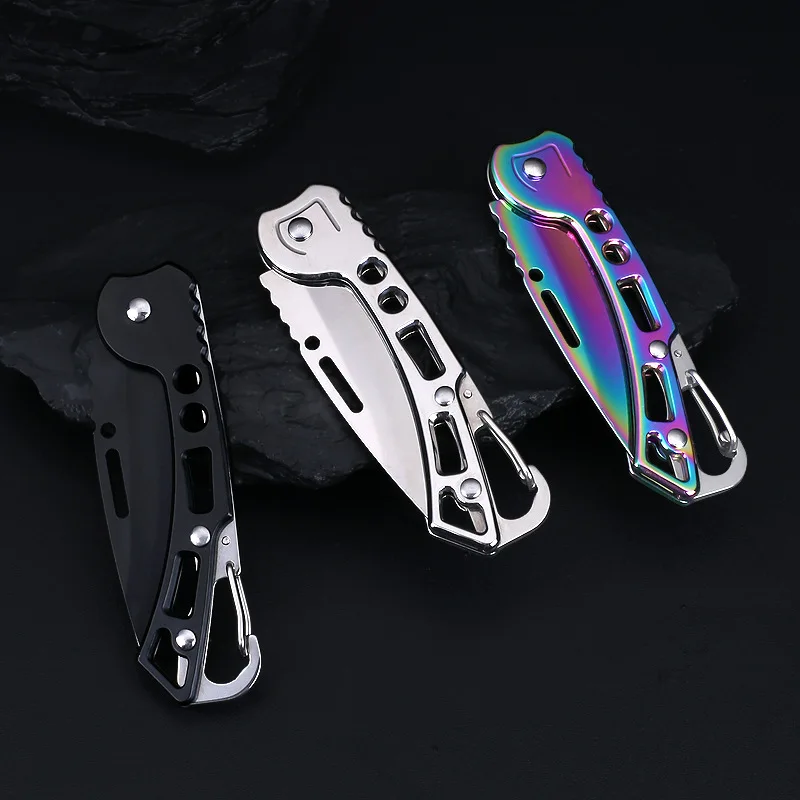 Outdoor Stainless Steel Folding Knife Mini Personal Self-Defense Camping Multi-Functional Home Use Fruit Knife