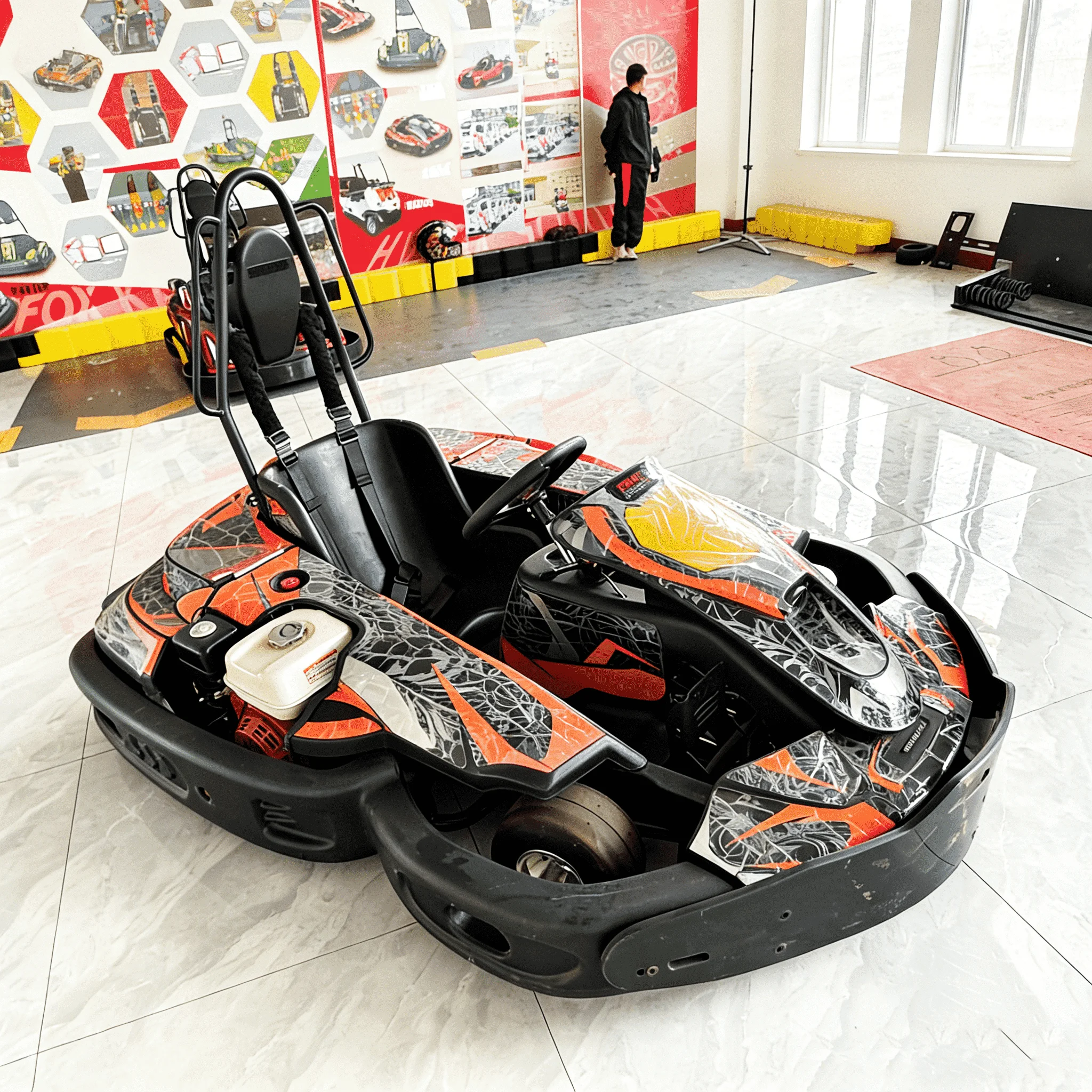 Eco Friendly Adult petrol Go Kart Zero Emission Quiet Operation for Indoor Outdoor Entertainment