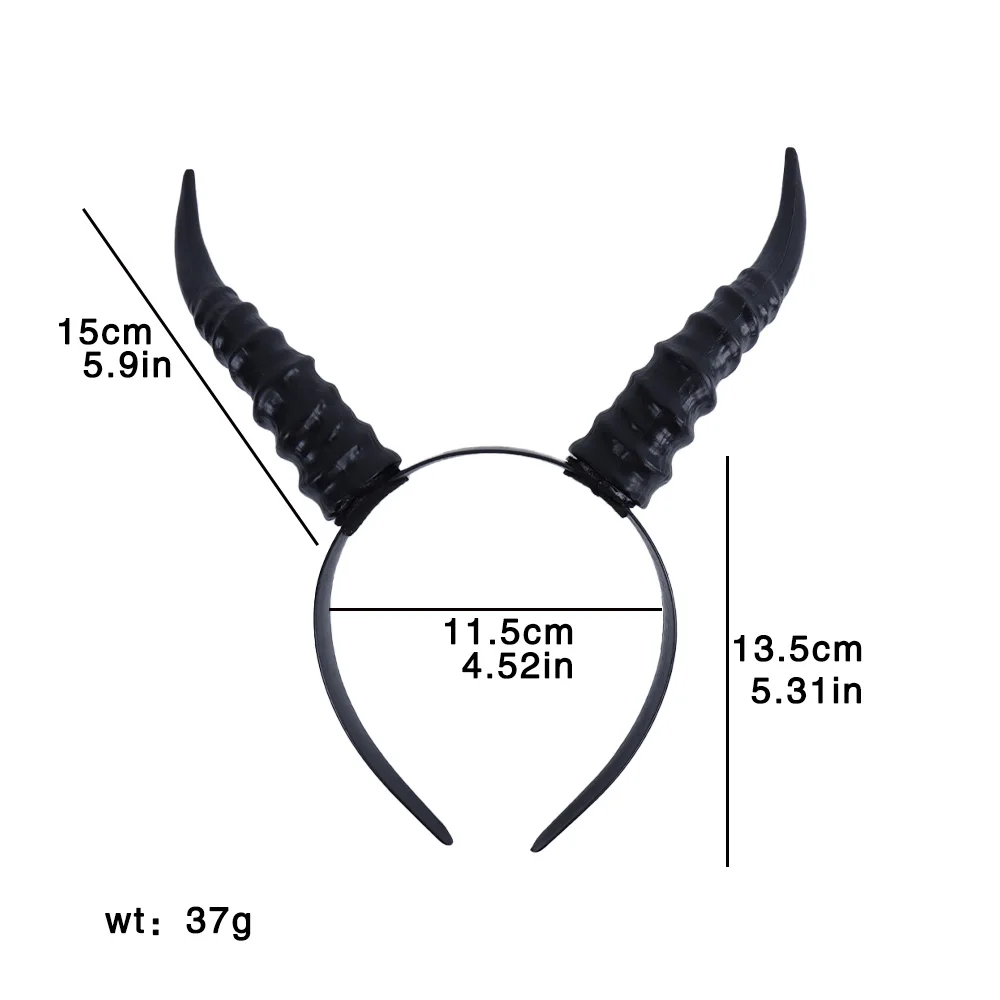 Gothic Devil Horn Headband for Costumes 6