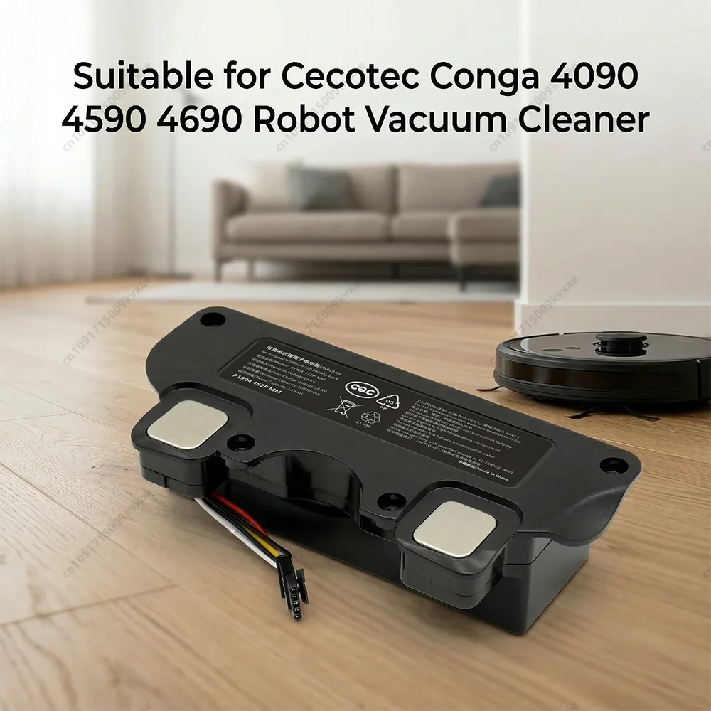 14.4V 5200mAh Replacement Battery for Cecotec Conga 4090 4590 4690 Robot Vacuum Cleaner Parts High Capacity Long Runtime