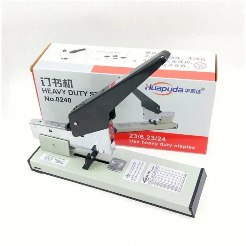 Heavy Duty Hand Operated Paper Binding Stapler with Large Capacity for Bookbinding and Stapling
