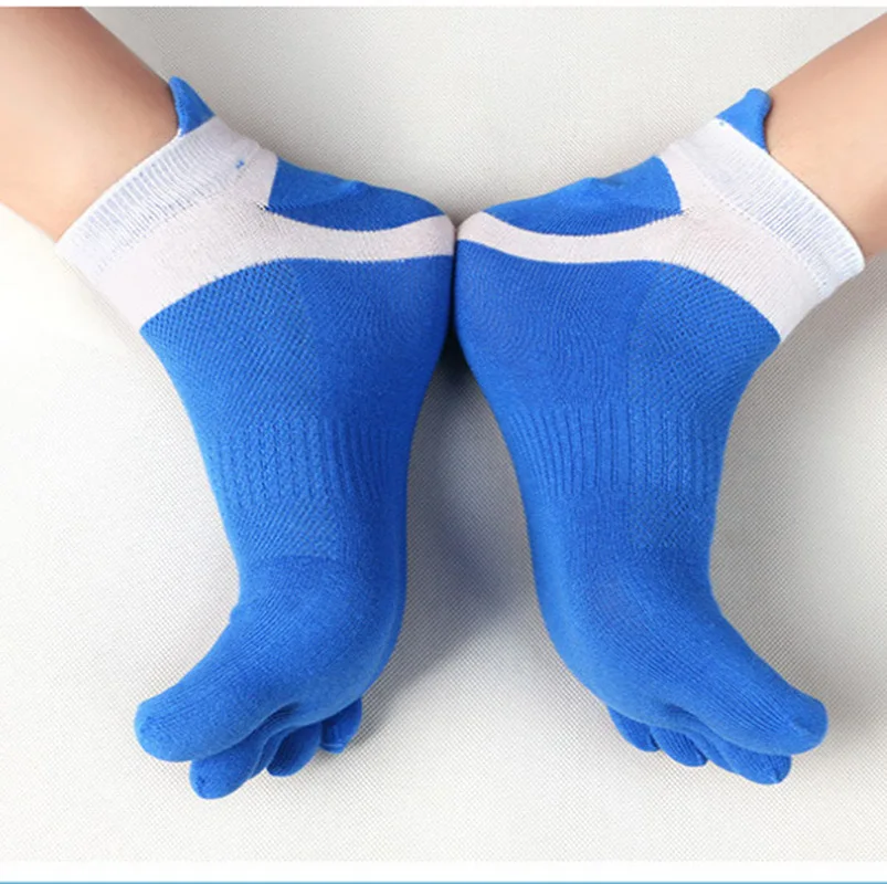 5 Pasang Kaus Kaki Lima Jari Kaki Pria Kaus Kaki Pendek Musim Semi Musim Panas Jaring Anti-gesekan Penyerap Keringat Kaus Kaki Olahraga Katun Lima Jari