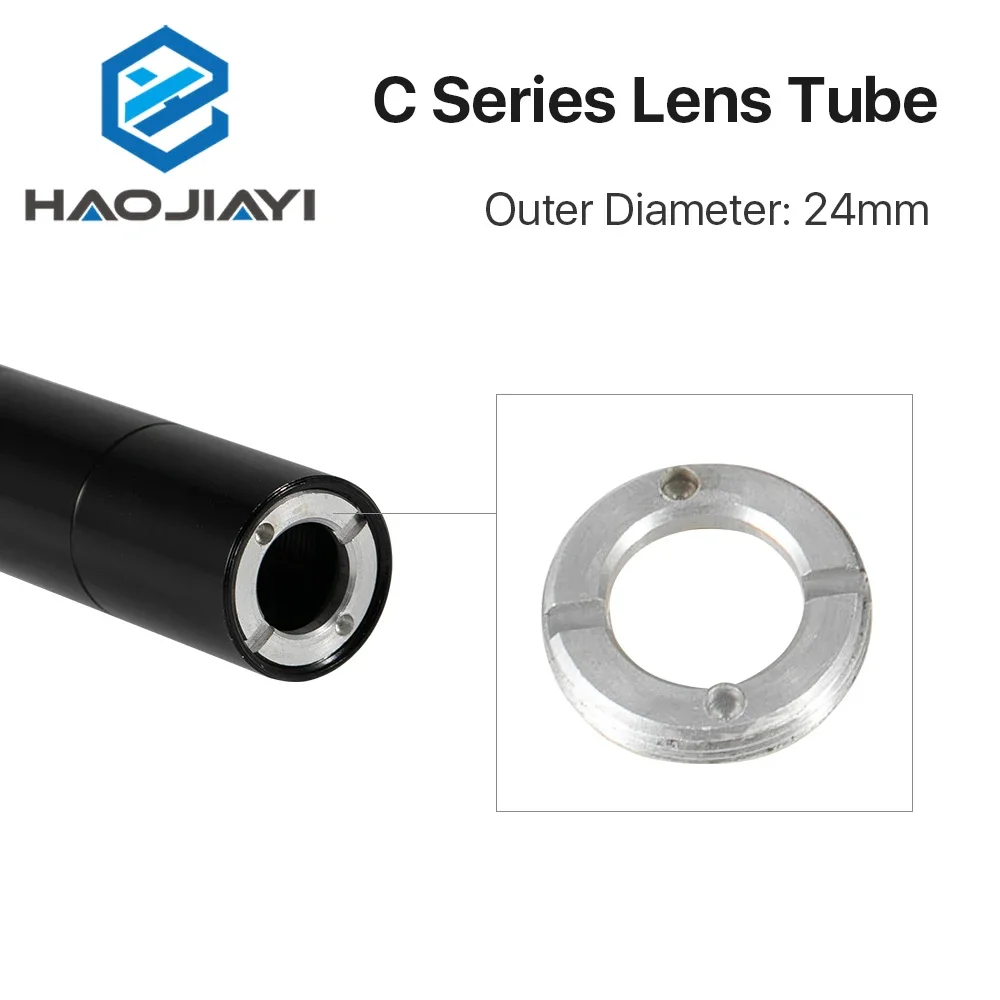 CO2 Laser Lens Tube C Series 24mm OD for Dia.20mm Focus Lens FL50.8/63.5/101.6mm for Laser Cutter