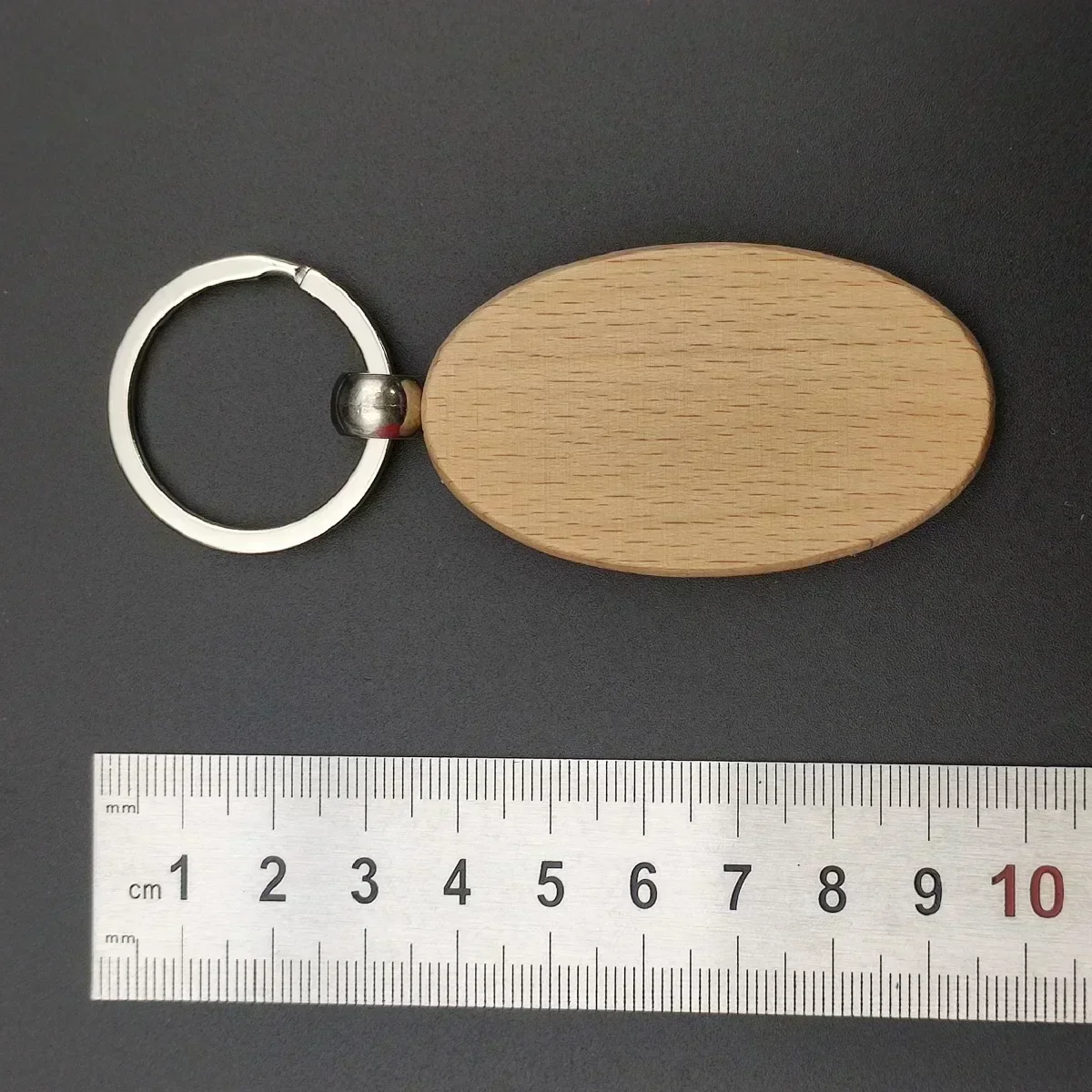 Benutzerdefinierte runde Holz-Schlüsselanhänger-ID-Tags, lasergravierte Wörter, leere runde Holz-Schlüsselanhänger, DIY-Schlüsselanhänger aus