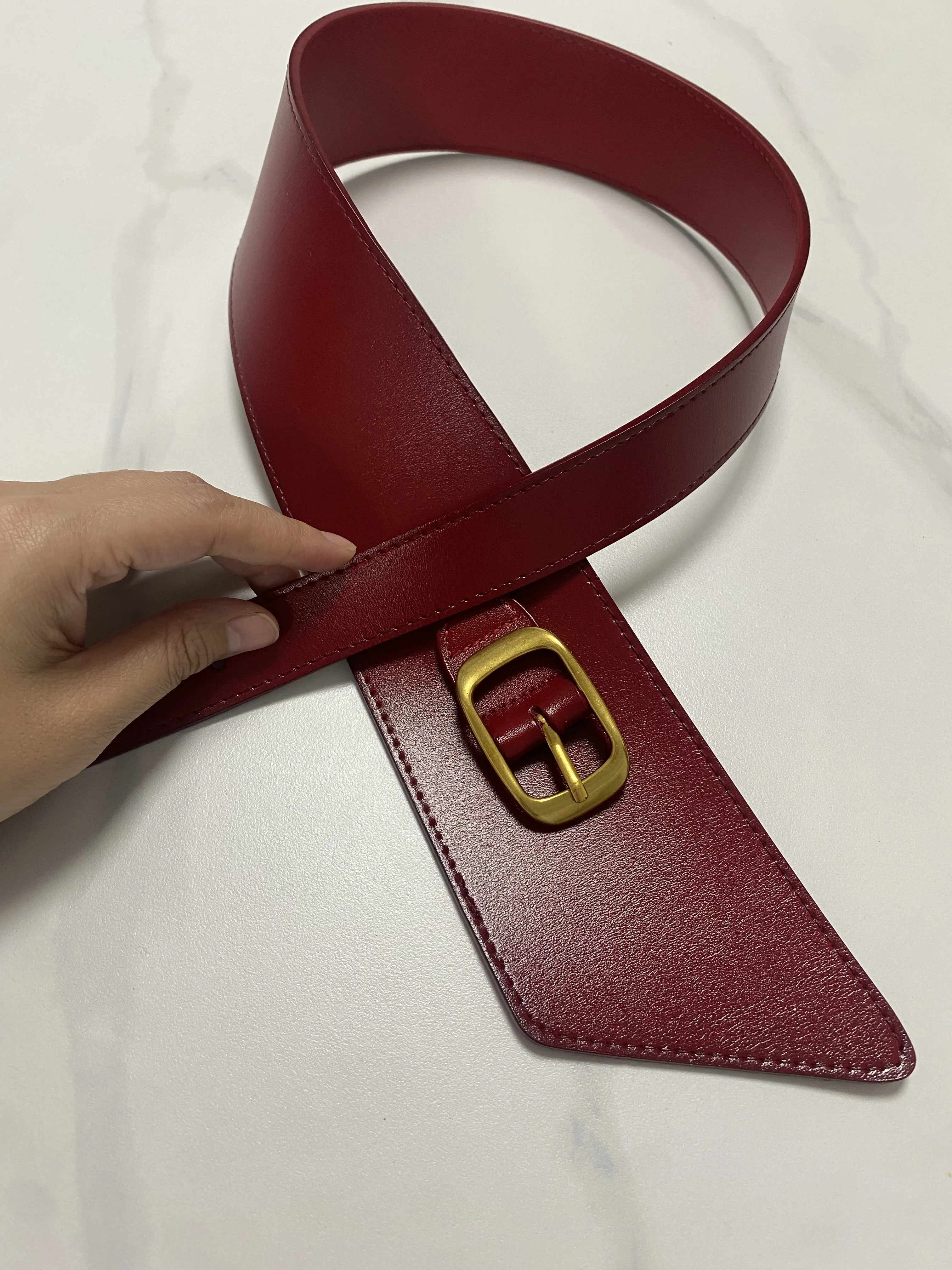 Pista da donna Moda Fascia da smoking in vera pelle Abito femminile Corsetti Cintura Cinture Decorazione Cintura larga TB1873