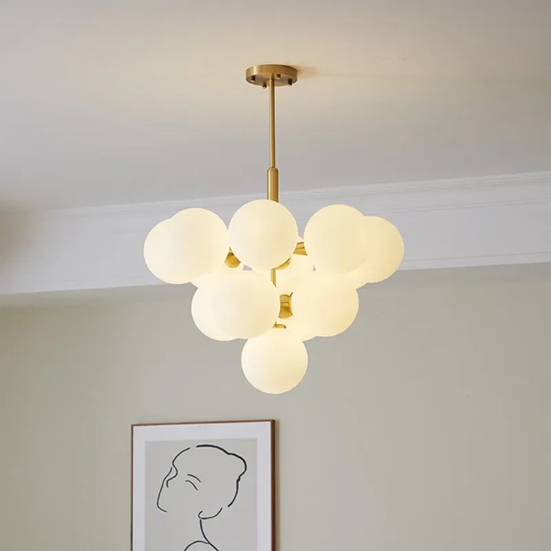 

Glass Ball Chandelier Nordic Pendant Lamp Ceiling Hanging Light for Living Dining Room Bedroom