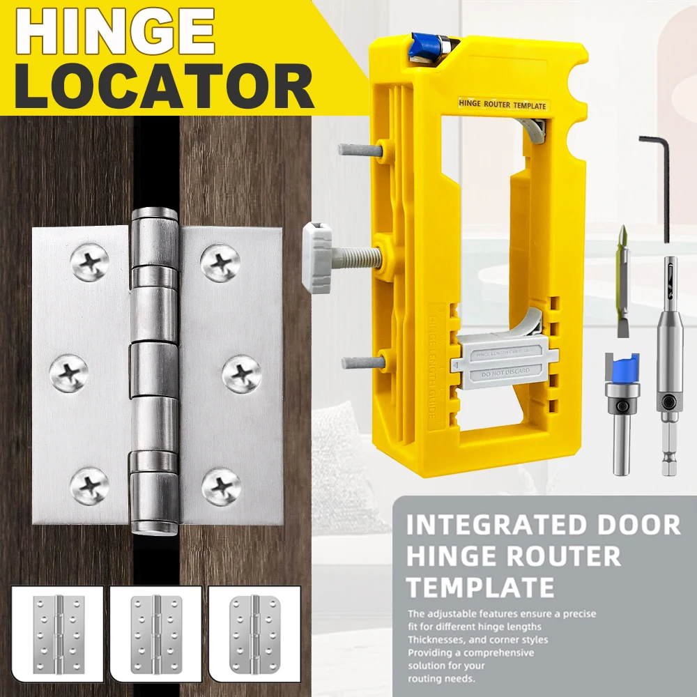تركيب مفصلات الأبواب الاحترافية، قالب توجيه متكامل ودليل إزميل لأعمال النجارة الدقيقة وتركيب مزلاج الباب