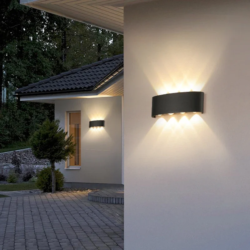 Lampade da parete a LED Creative Double Headed corridoio scale illuminazione giardino esterno applique da parete impermeabili decorazione soggiorno