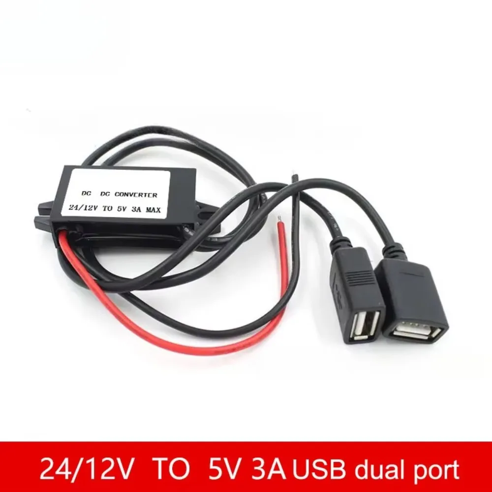 Buck Converter 12V 24V zu 5V 3A 15W USB/Typ C/Mikro Ladegerät Auto DC Step Down Spannung Regler Wasserdicht für Handy – Detail 4